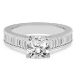 White Gold Irene Side Stone Lab Diamond Ring