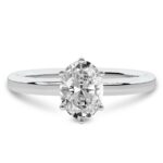 White Gold Six Prong Solitaire 1.5mm Lab Diamond Ring - Image 4
